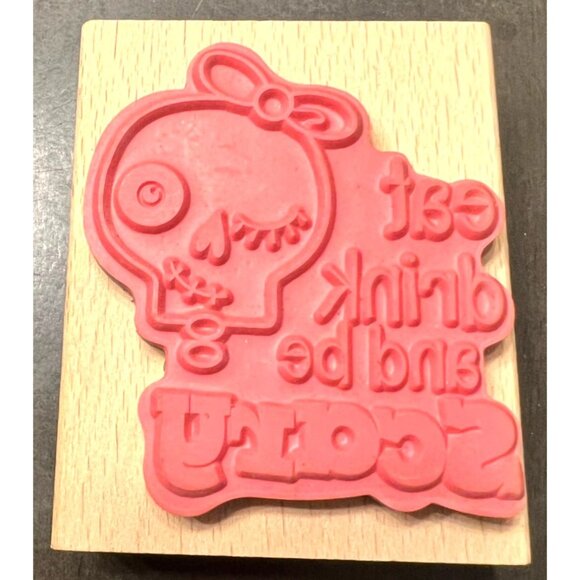 Eat Drink And Be Scary Halloween Rubber Stamp By Alison Wong For Studio G - Picture 2 of 4